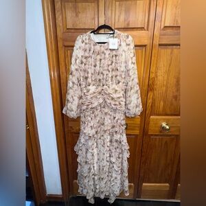 Chic Long Sleeve Floral Dress